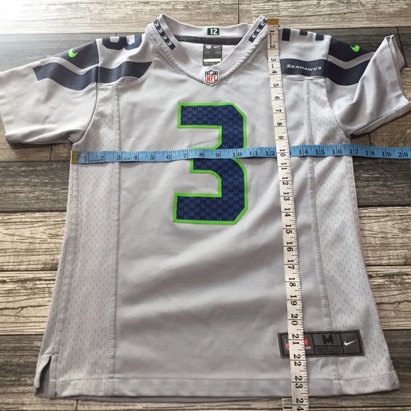 Nike On Field Seattle Seahawks NFL Wilson Football Jersey Youth M (10-12) Gray - Picture 2 of 8